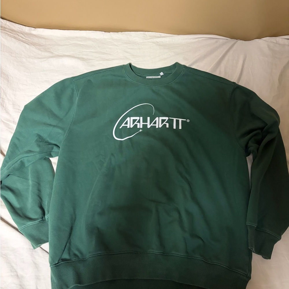 Carhartt Men's Forest Green Crewneck Sweater